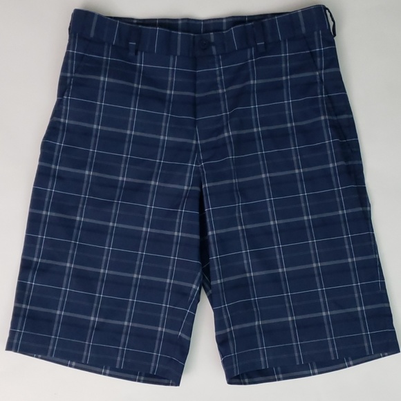 Nike Other - Nike Golf Dri Fit Shorts Navy Gray Plaid size 32 M
